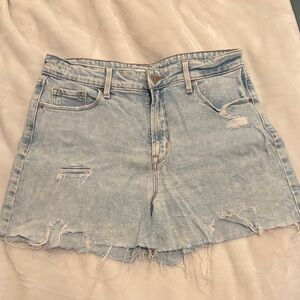 Old Navy Light Blue Distressed Jean Shorts